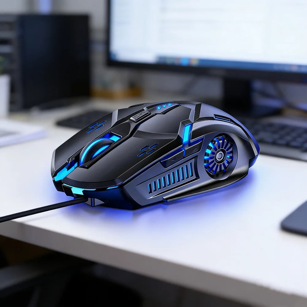 G5 Mute Wired Gaming Mouse RGB Backlight Mechanical Silent Mouse 6 Key 3200 DPI RGB E- Sport Mouse For Computer Laptop Gamer
