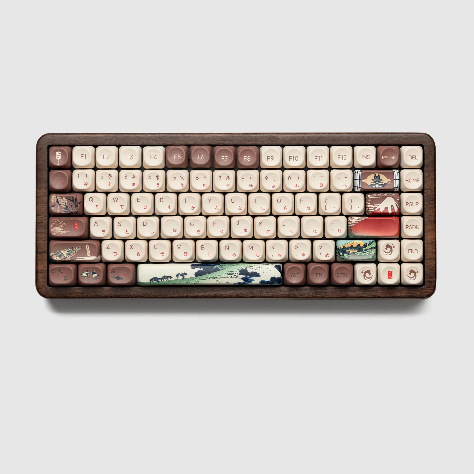 Womier WD75 V2 75% Keyboard with QMK/VIA Wood Gaming Keyboard Tri-Mode Wireless Mechanical Custom Key Board RGB Hot Swappable