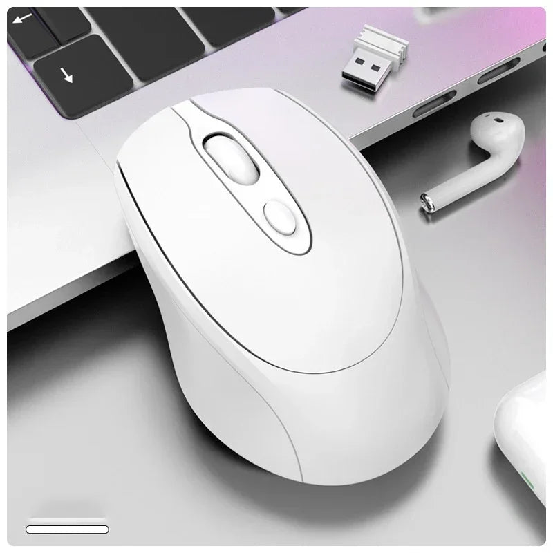 Rechargeable Wireless Mouse Dual Modes Bluetooth-compatible 2.4G USB Silent Ergonomic Mice For Laptop Pad Tablet Macbook Mause