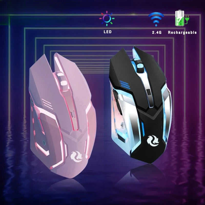 Gaming Mouse Rechargeable 2.4GWireless Bluetooth Mouse