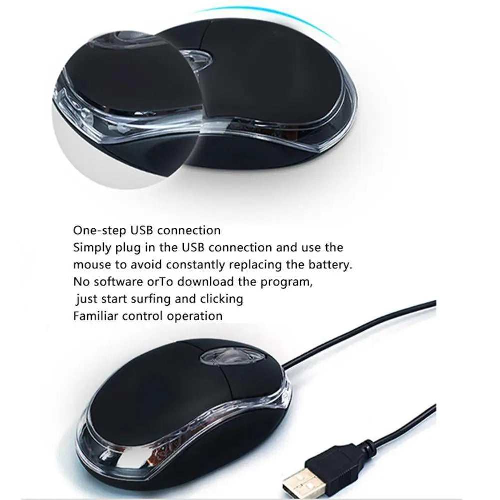 USB Optical Wired Mouse Blue Backlit Type C Ergonomic Multimedia Keys Silent Mouse for Office, Home, and Business Use