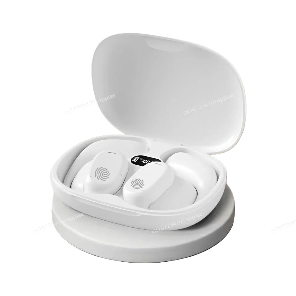 Portable Bone Conduction Earphones Bluetooth 5.3 HiFi 9D Stereo Noise Reduction Waterproof Earbud Outdoor Wireless Headset
